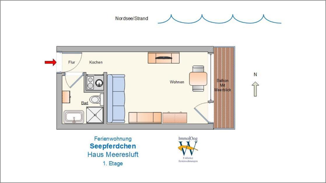Seepferdchen - Kuscheliges Apartment Mit Meerblick-Balkon فانجر أوخه المظهر الخارجي الصورة